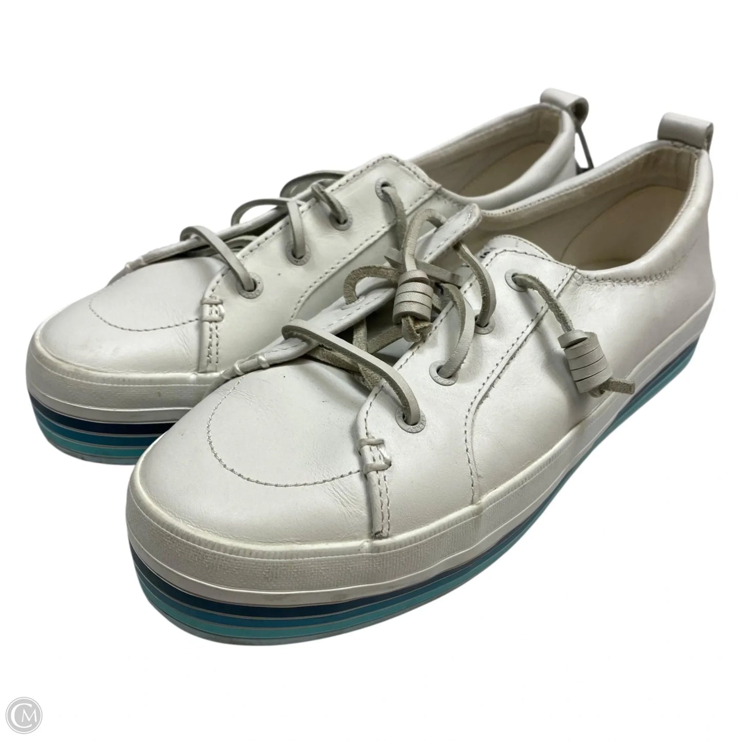 Shoes Sneakers By Sperry In Blue & White, Size: 9