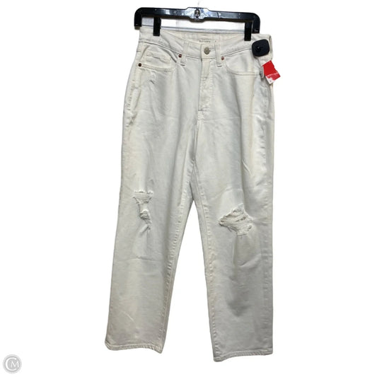 Jeans Straight By Old Navy In White Denim, Size: 8