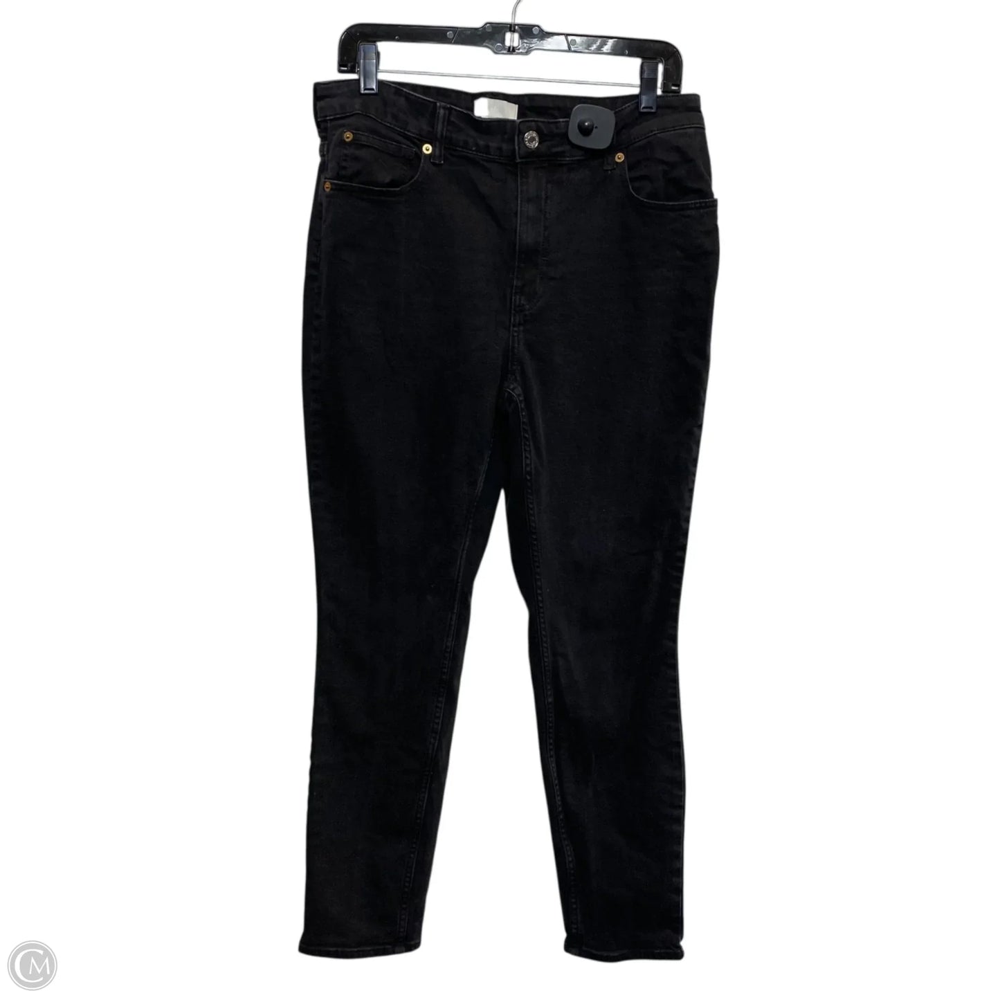 Jeans Skinny By H&m In Black Denim, Size: 14