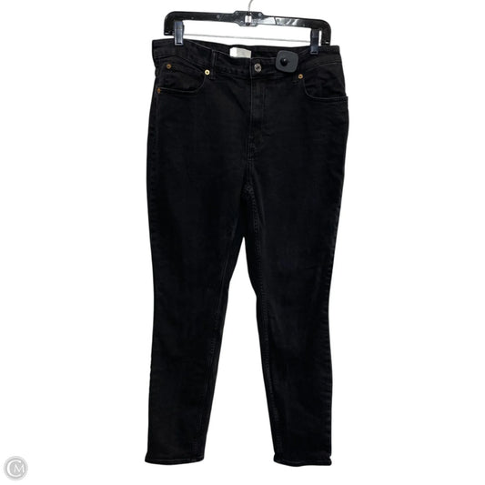 Jeans Skinny By H&m In Black Denim, Size: 14