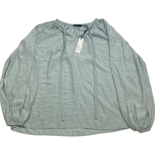 Blouse Long Sleeve By Tahari By Arthur Levine In Green, Size: Xs