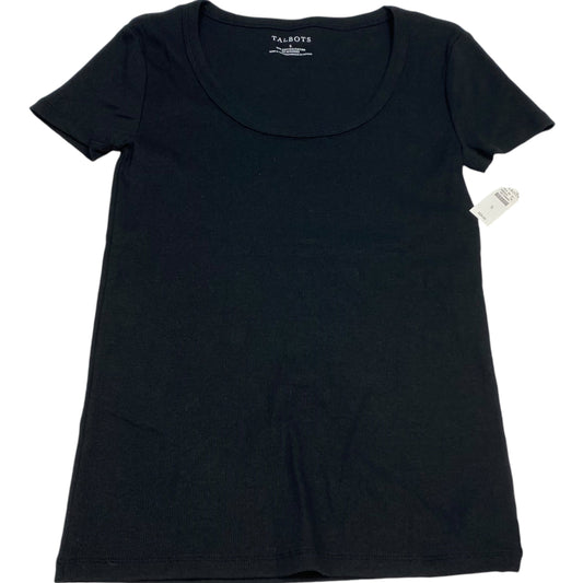 Top Short Sleeve Basic By Talbots In Black, Size: S