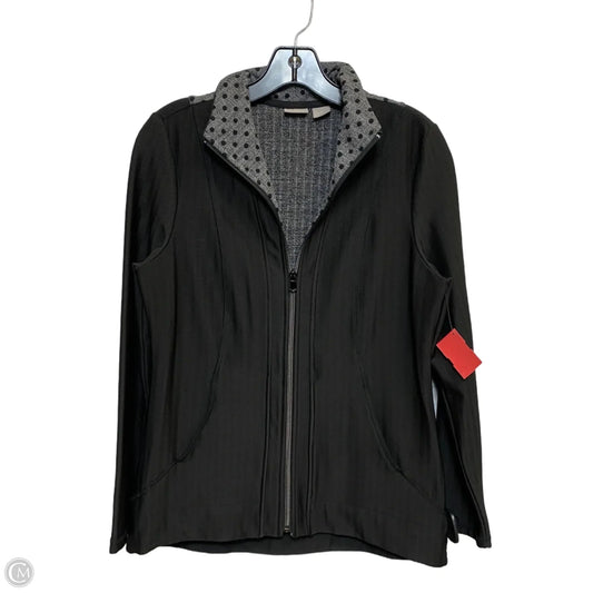 Athletic Jacket By Zenergy By Chicos In Black & Grey, Size: S