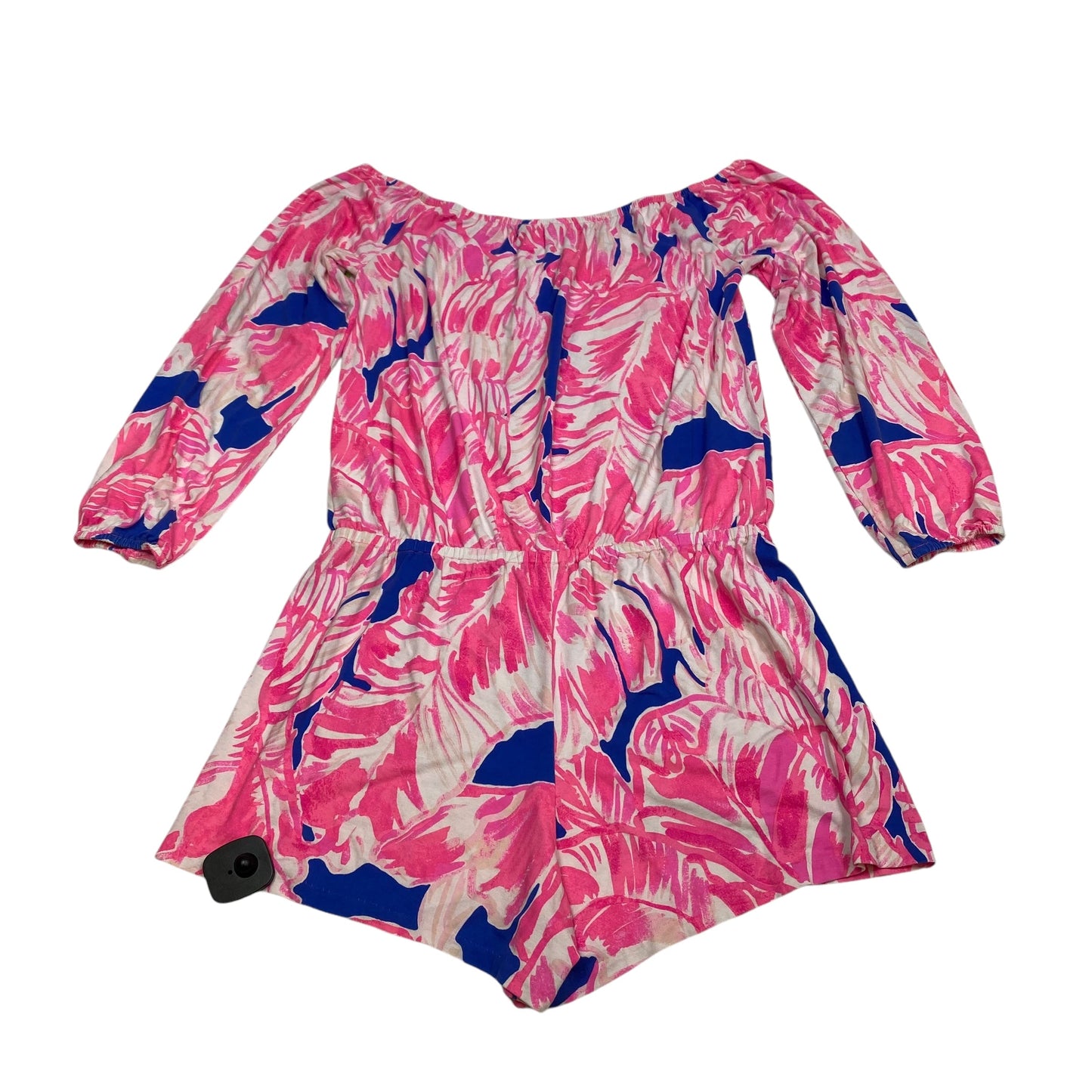 Romper Designer By Lilly Pulitzer In Blue & Pink, Size: M