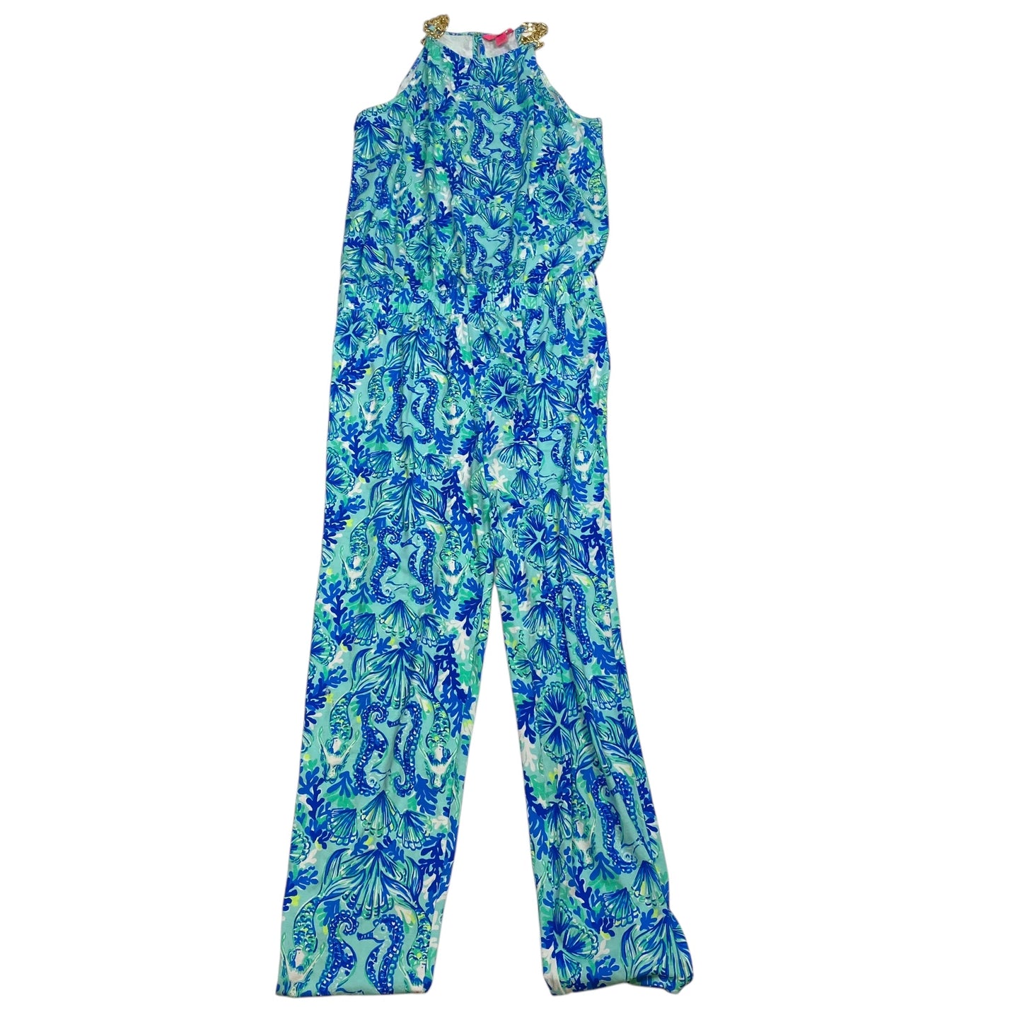 Jumpsuit Designer By Lilly Pulitzer In Blue & Green, Size: S