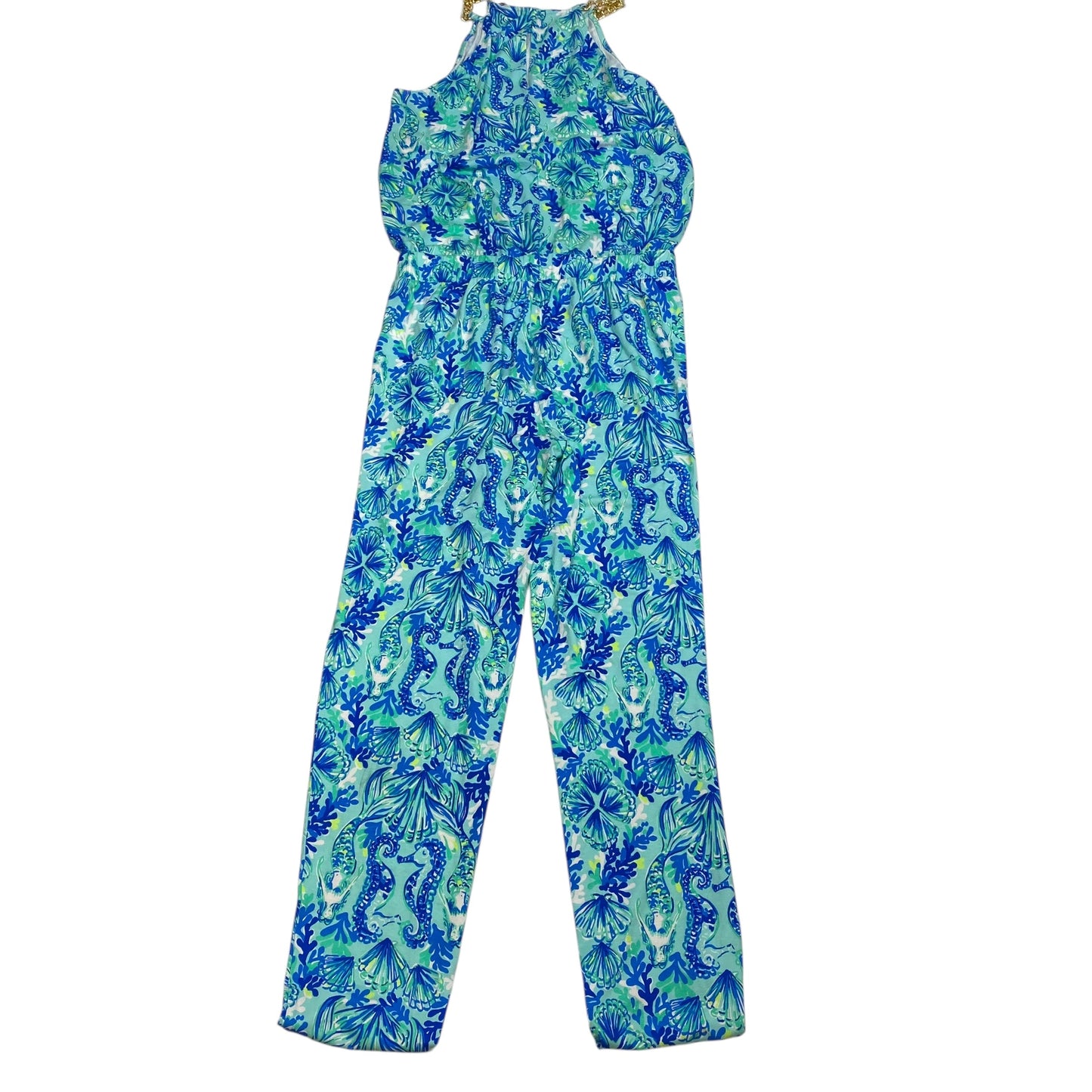 Jumpsuit Designer By Lilly Pulitzer In Blue & Green, Size: S