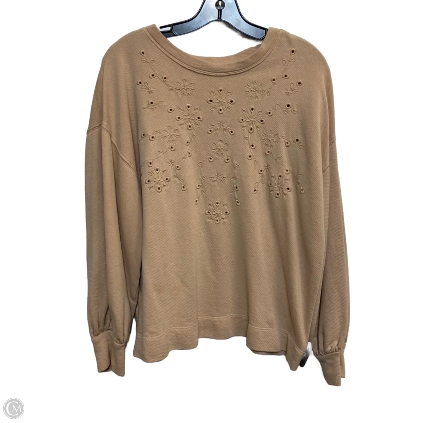 Sweatshirt Crewneck By Loft In Tan, Size: L