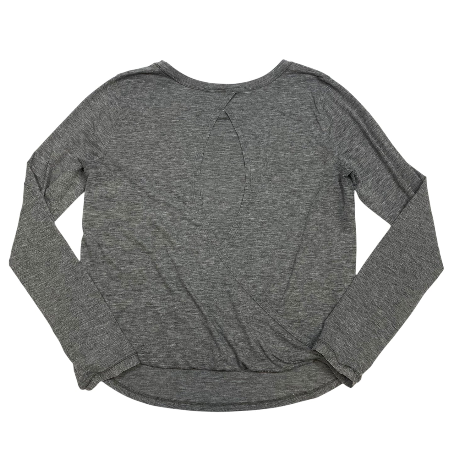 Athletic Top Long Sleeve Crewneck Designer By Lululemon In Grey, Size: S