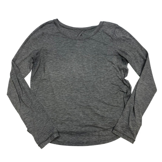 Athletic Top Long Sleeve Crewneck Designer By Lululemon In Grey, Size: S