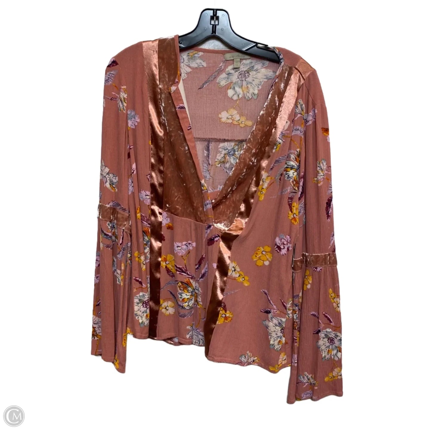 Top Long Sleeve By Wonderly In Pink, Size: Xl