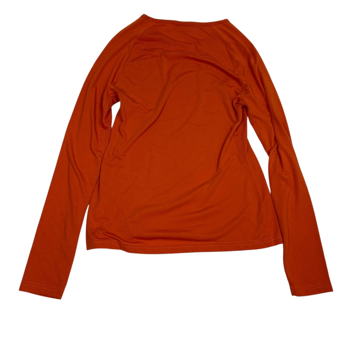 Athletic Top Long Sleeve Crewneck By Gym Shark In Orange, Size: M