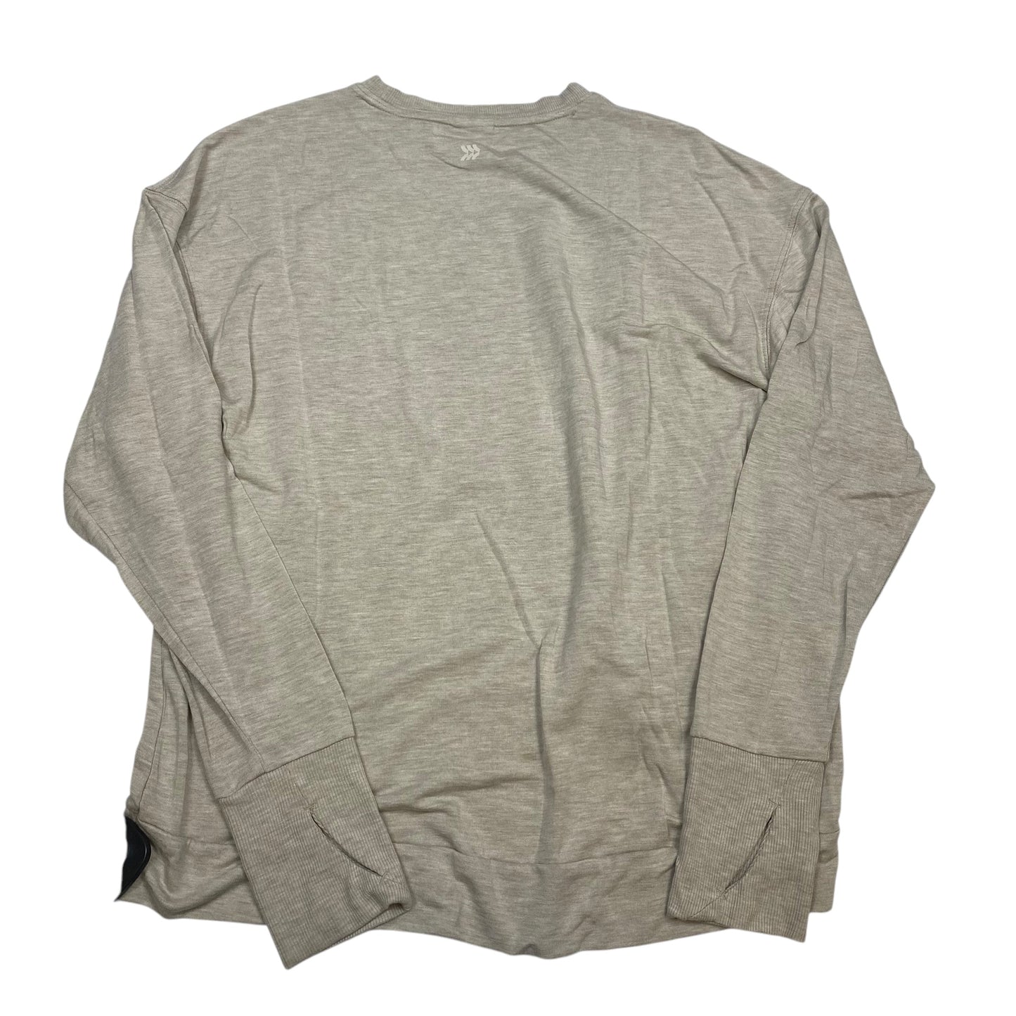 Athletic Top Long Sleeve Crewneck By All In Motion In Tan, Size: S