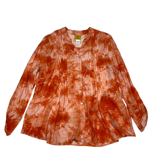 Top Long Sleeve By Ruby Rd In Orange, Size: Xl