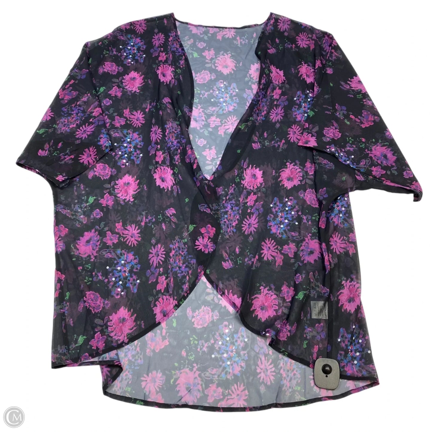 Kimono By Cmf In Black & Purple, Size: 2x