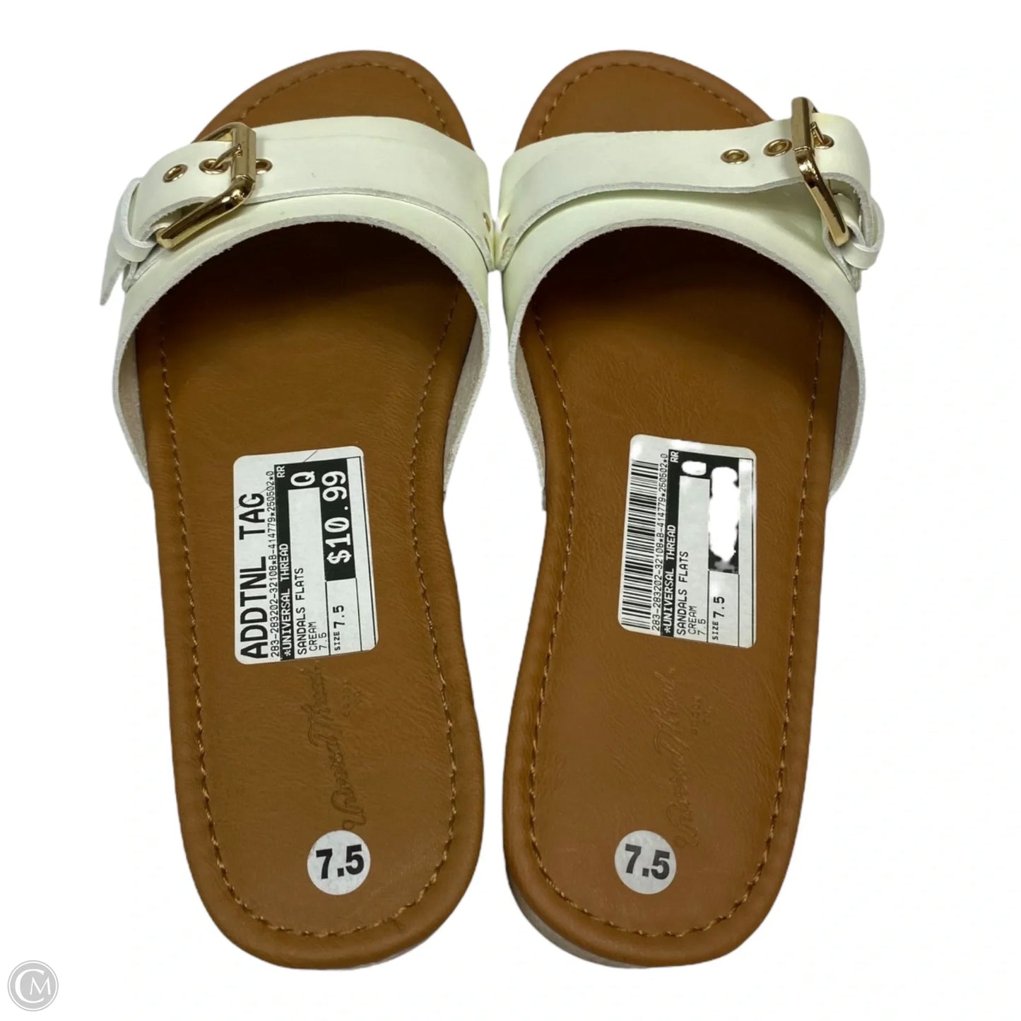 Sandals Flats By Universal Thread In Cream, Size: 7.5