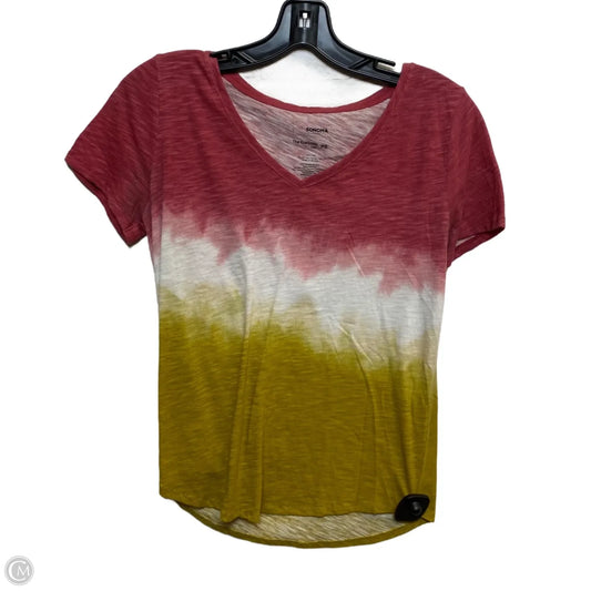 Top Short Sleeve Basic By Sonoma In Red & Yellow, Size: Sp
