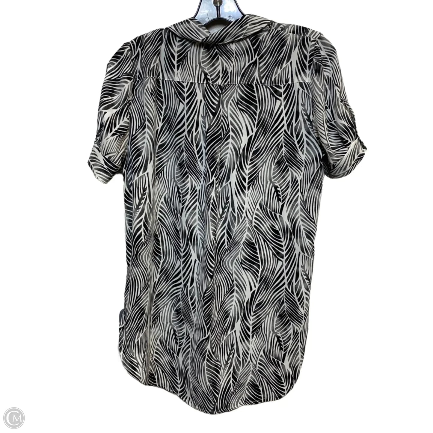 Top Short Sleeve By Cato In Black & White, Size: S