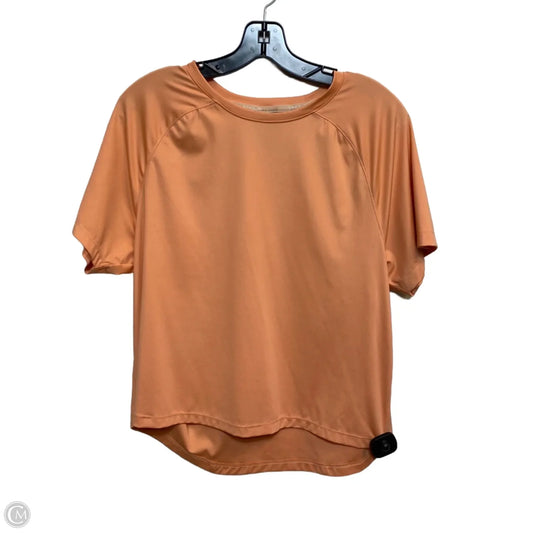 Athletic Top Short Sleeve By Spyder In Orange, Size: L