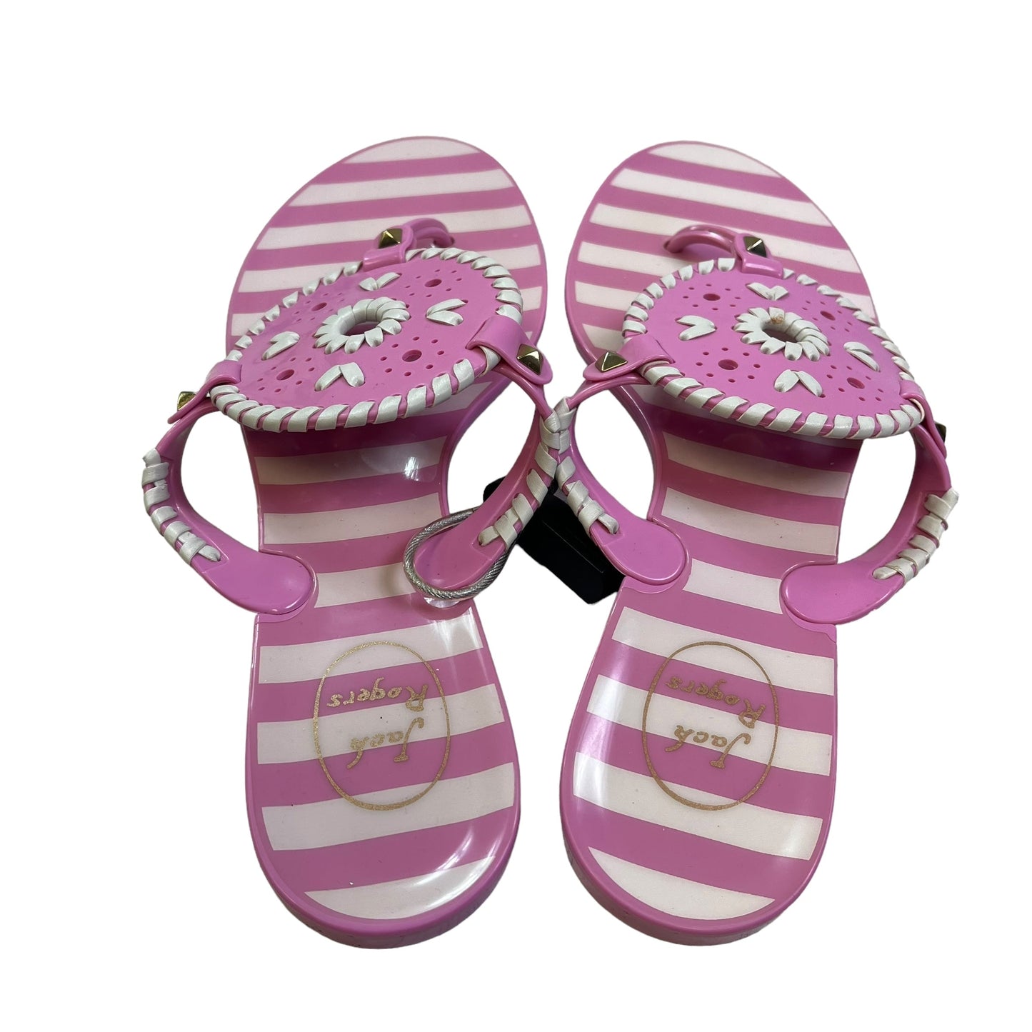 Pink Sandals Designer Jack Rogers, Size 10