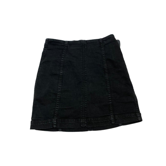 Black Denim Skirt Mini & Short Free People, Size Xs