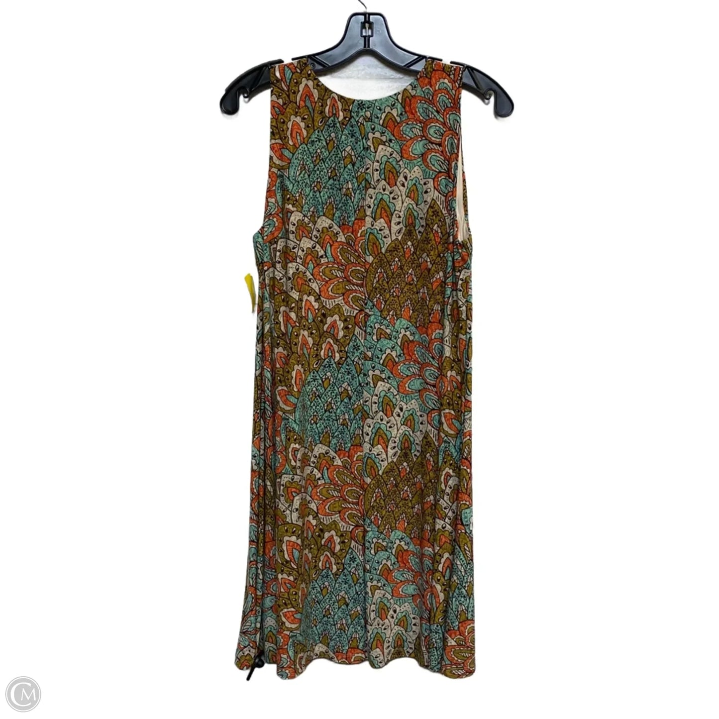 Dress Casual Short By Anne Klein In Green & Orange, Size: M