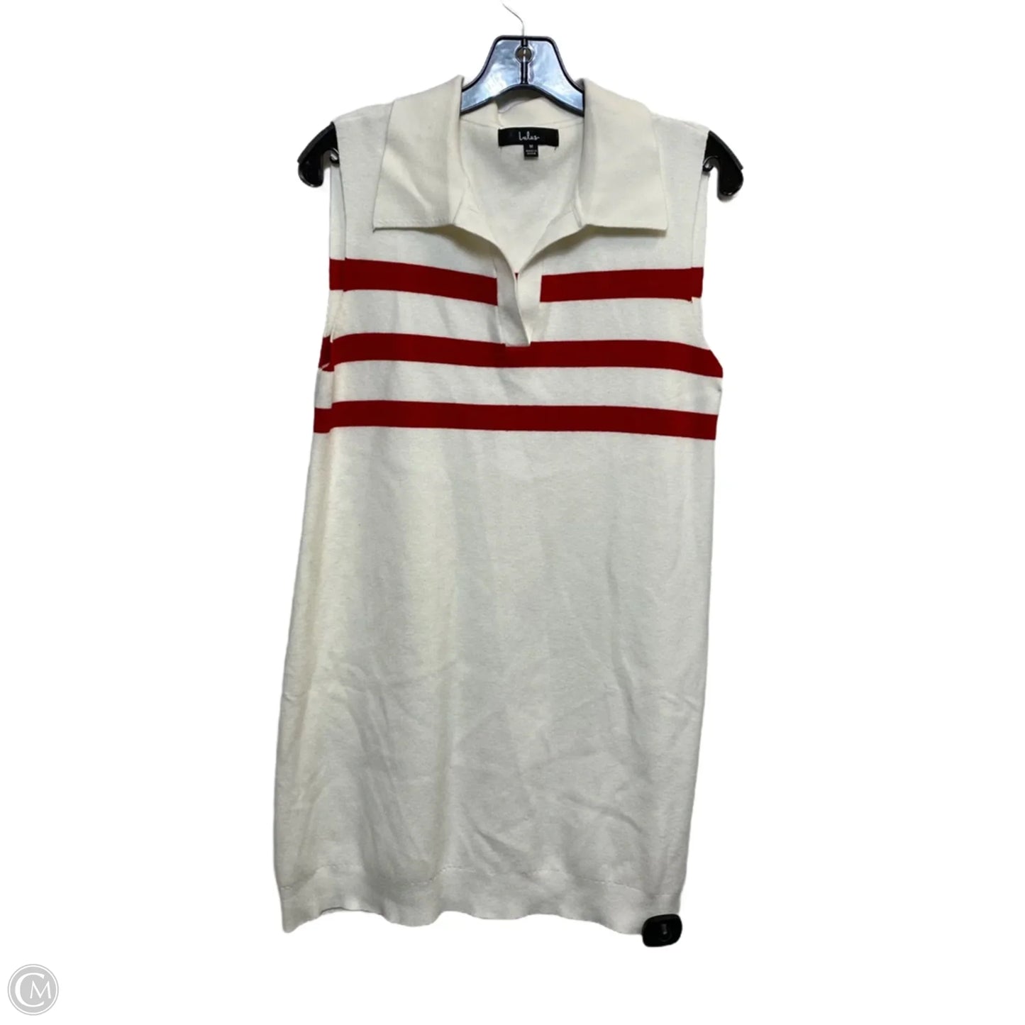 Dress Casual Short By Lulus In Cream & Red, Size: M