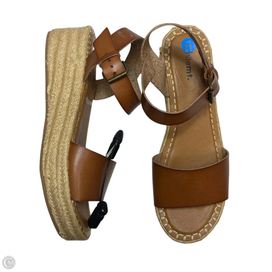 Sandals Heels Platform By White Mountain In Brown, Size: 11