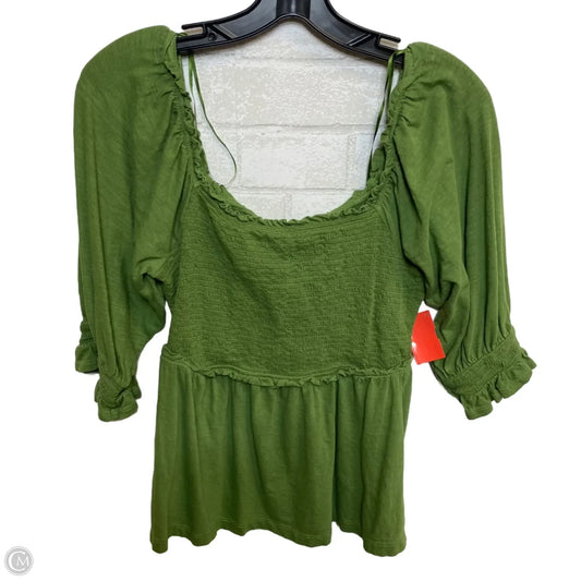 Top 3/4 Sleeve By Crown And Ivy In Green, Size: M
