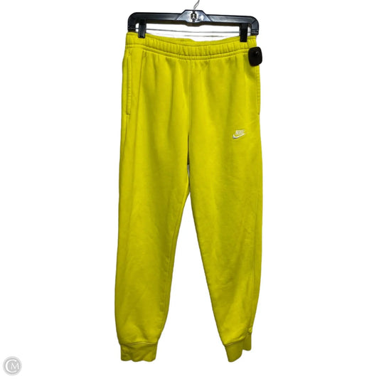 Athletic Pants By Nike In Yellow, Size: S