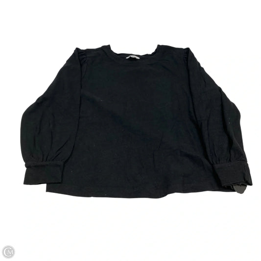 Top Long Sleeve By Time And Tru In Black, Size: L