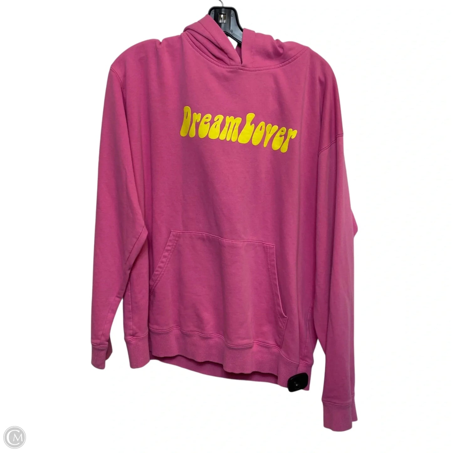 Sweatshirt Hoodie By Petals and Peacocks In Pink, Size: L