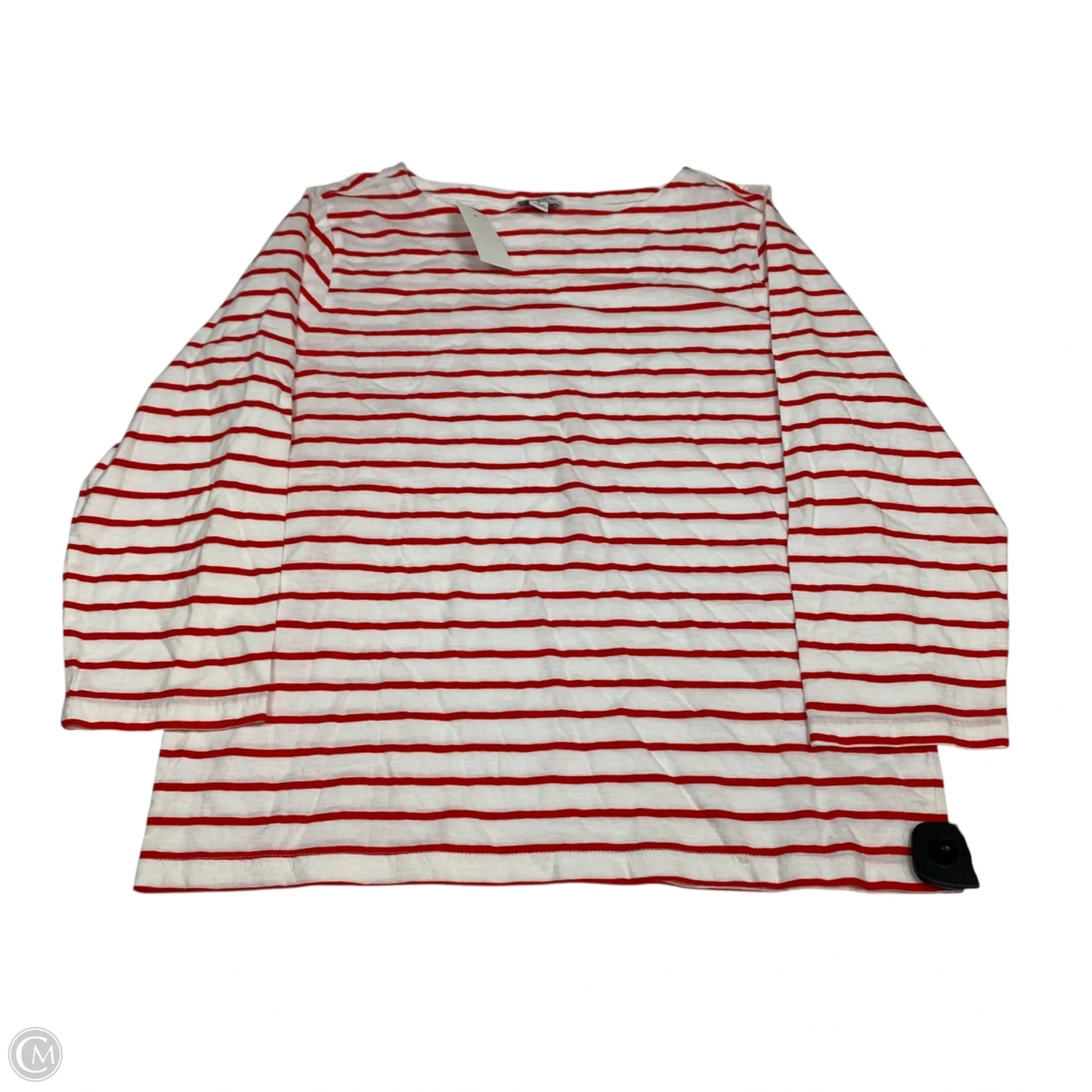 Top Long Sleeve Basic By J. Crew In Red & White, Size: M
