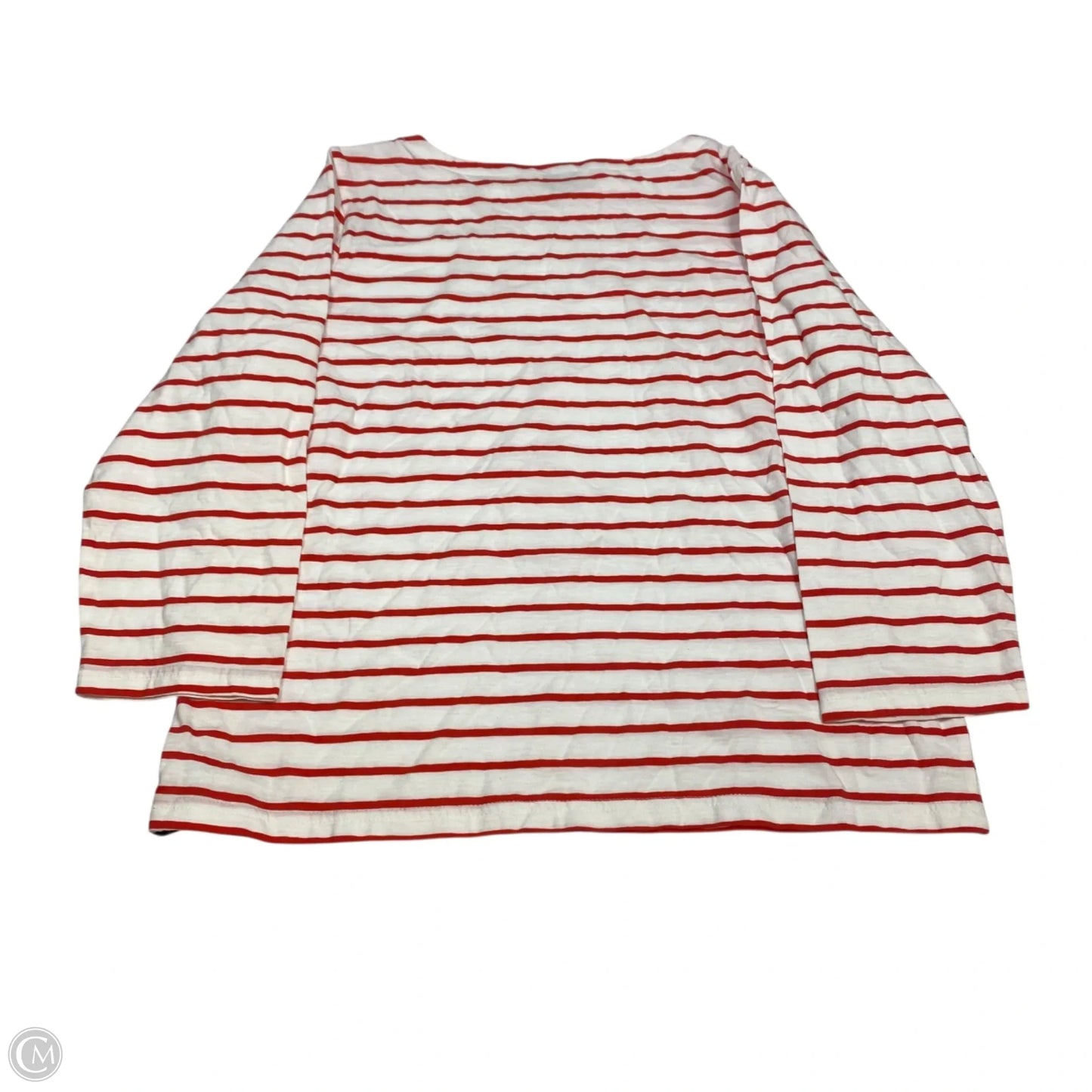 Top Long Sleeve Basic By J. Crew In Red & White, Size: M