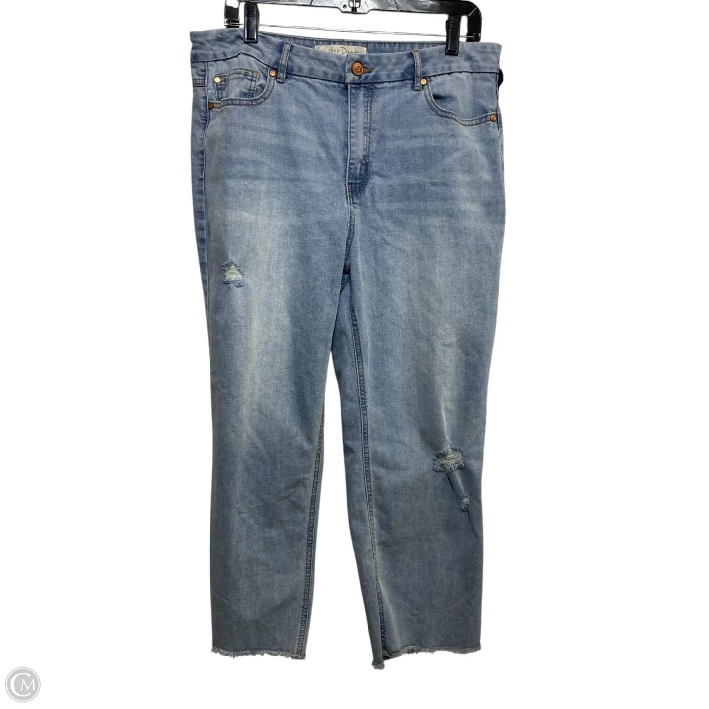 Jeans Straight By Cato In Blue Denim, Size: 14