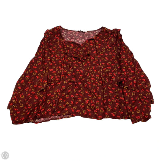 Top Long Sleeve By Sonoma In Rose Gold, Size: L