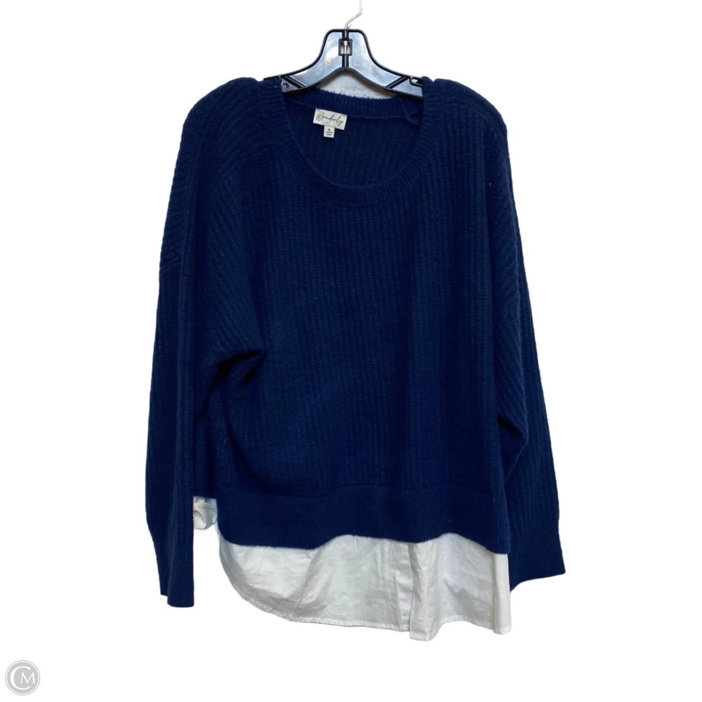 Sweater By Wonderly In Navy, Size: Xl