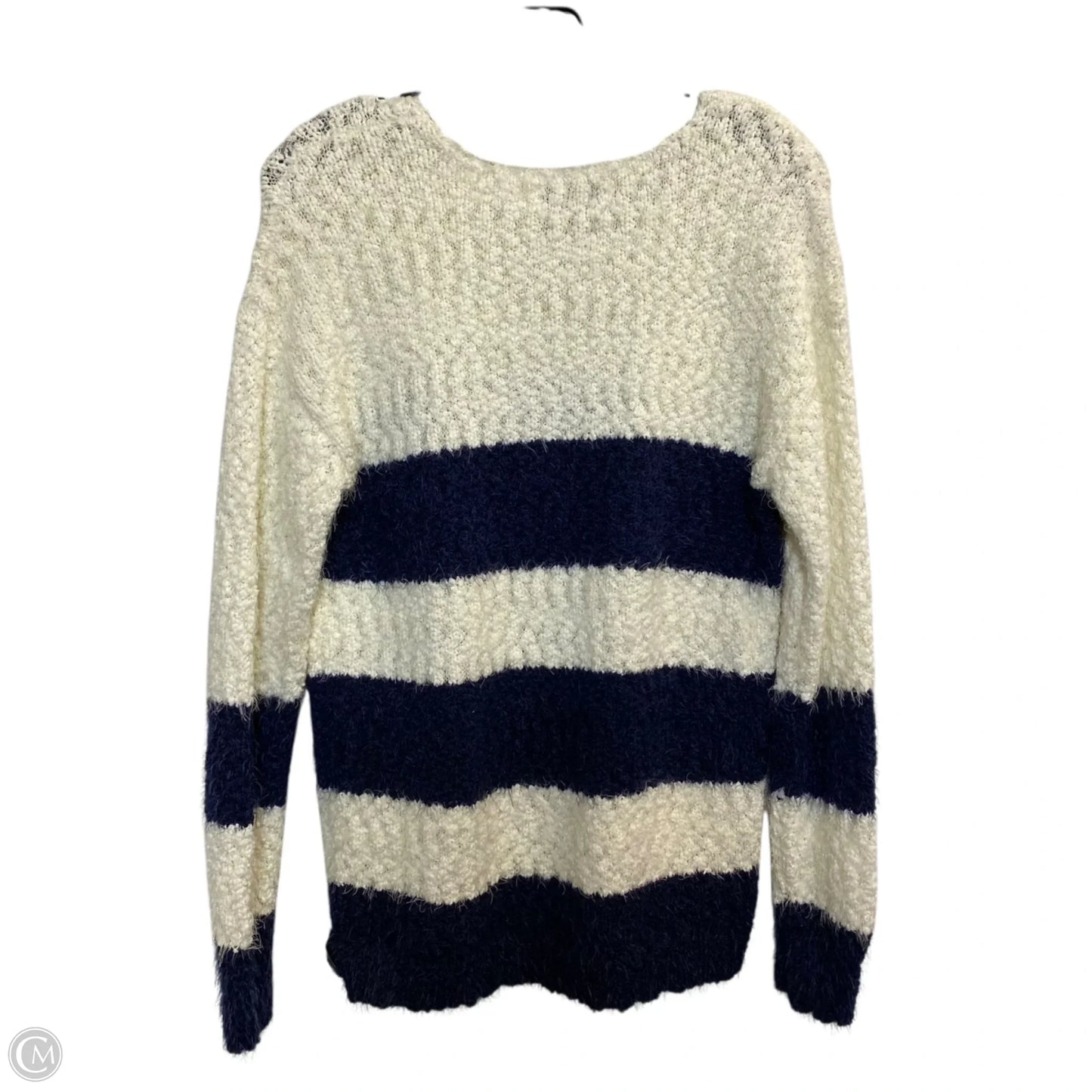 Sweater By Knox Rose In Blue & Cream, Size: S