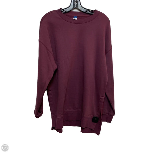 Sweatshirt Crewneck By Old Navy In Maroon, Size: S