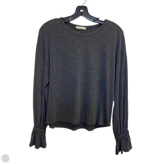 Top Long Sleeve By Lush In Grey, Size: S