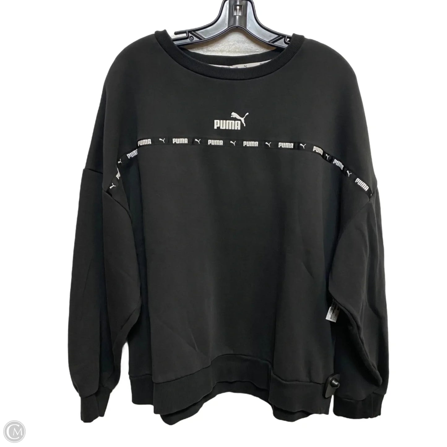 Athletic Sweatshirt Crewneck By Puma In Black, Size: Xxl