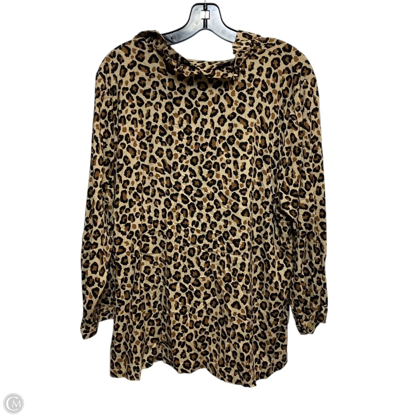 Top 3/4 Sleeve By Crown And Ivy In Animal Print, Size: Xl