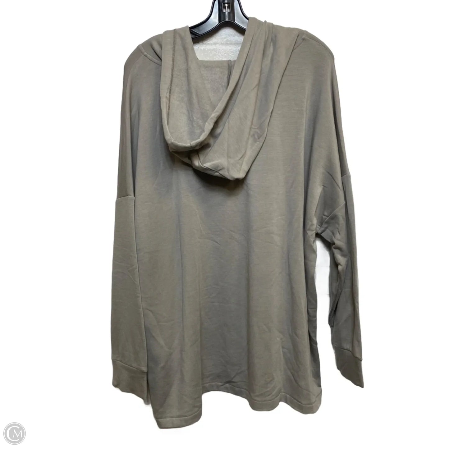 Athletic Top Long Sleeve Hoodie By Cable And Gauge In Grey, Size: 2x