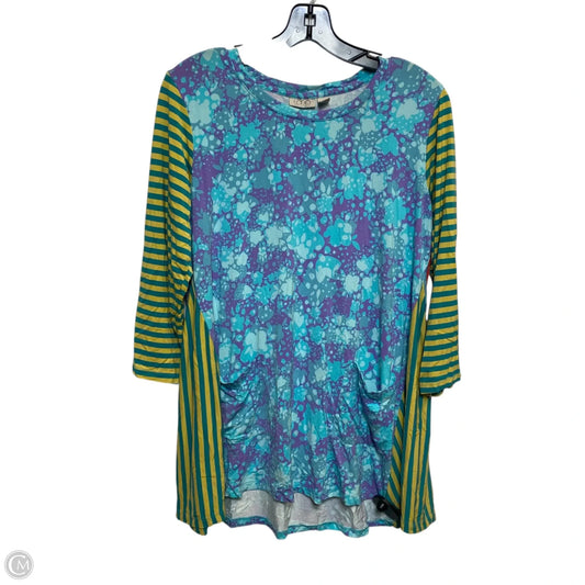 Top 3/4 Sleeve By Logo In Multi-colored, Size: M