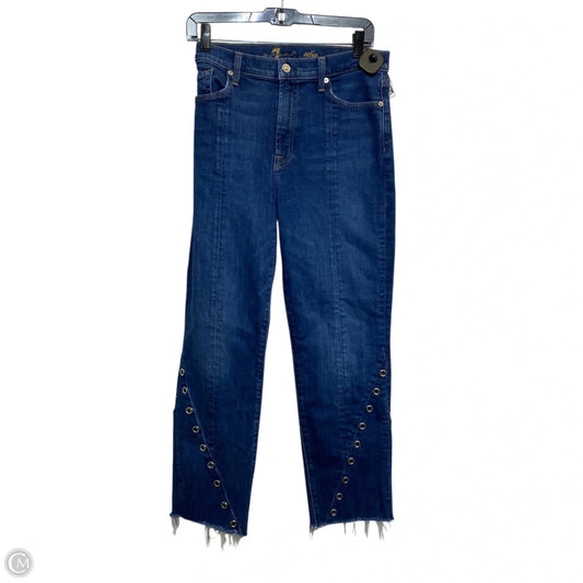 Jeans Designer By 7 For All Mankind In Blue Denim, Size: 14