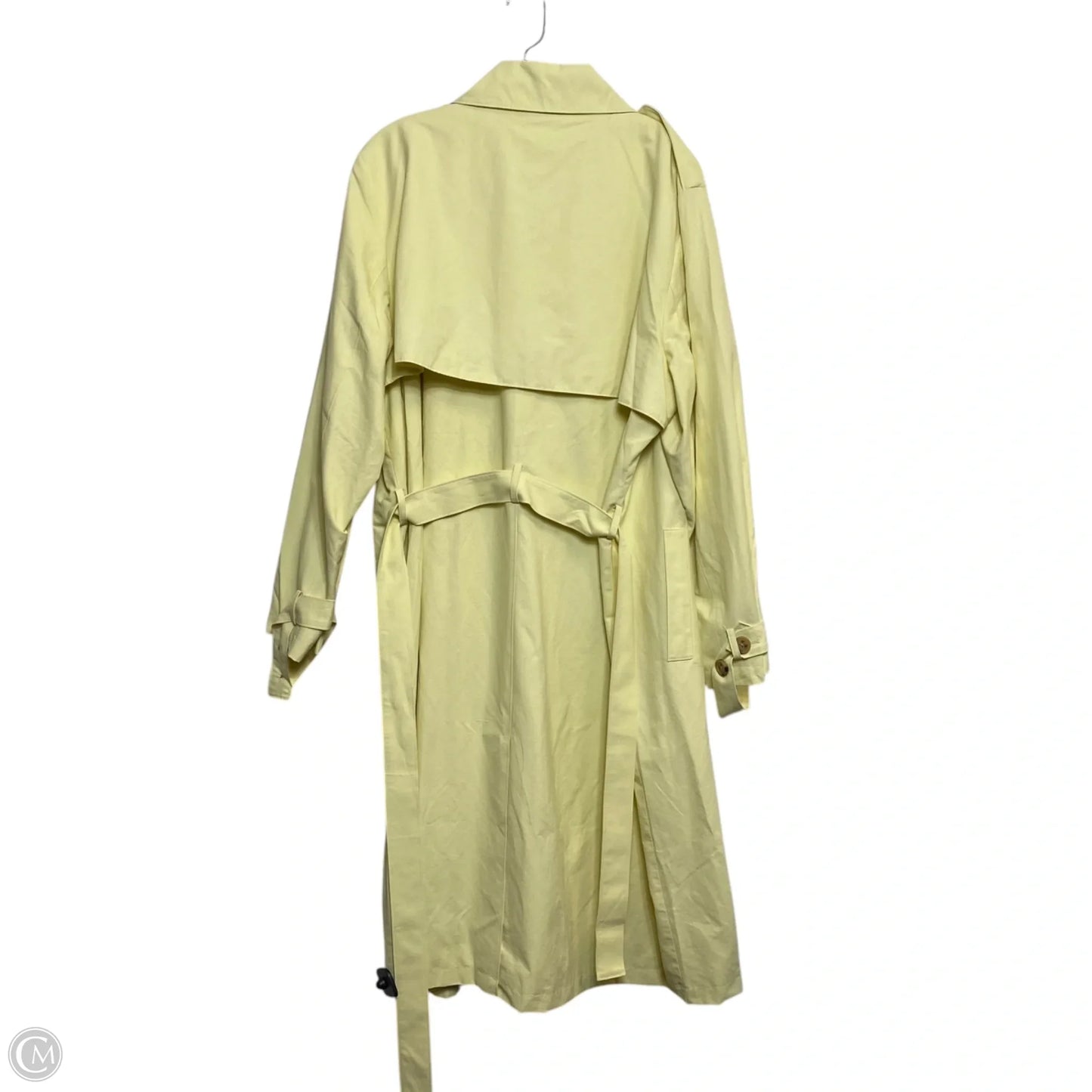 Coat Trench Coat By The Drop In Yellow, Size: Xxl