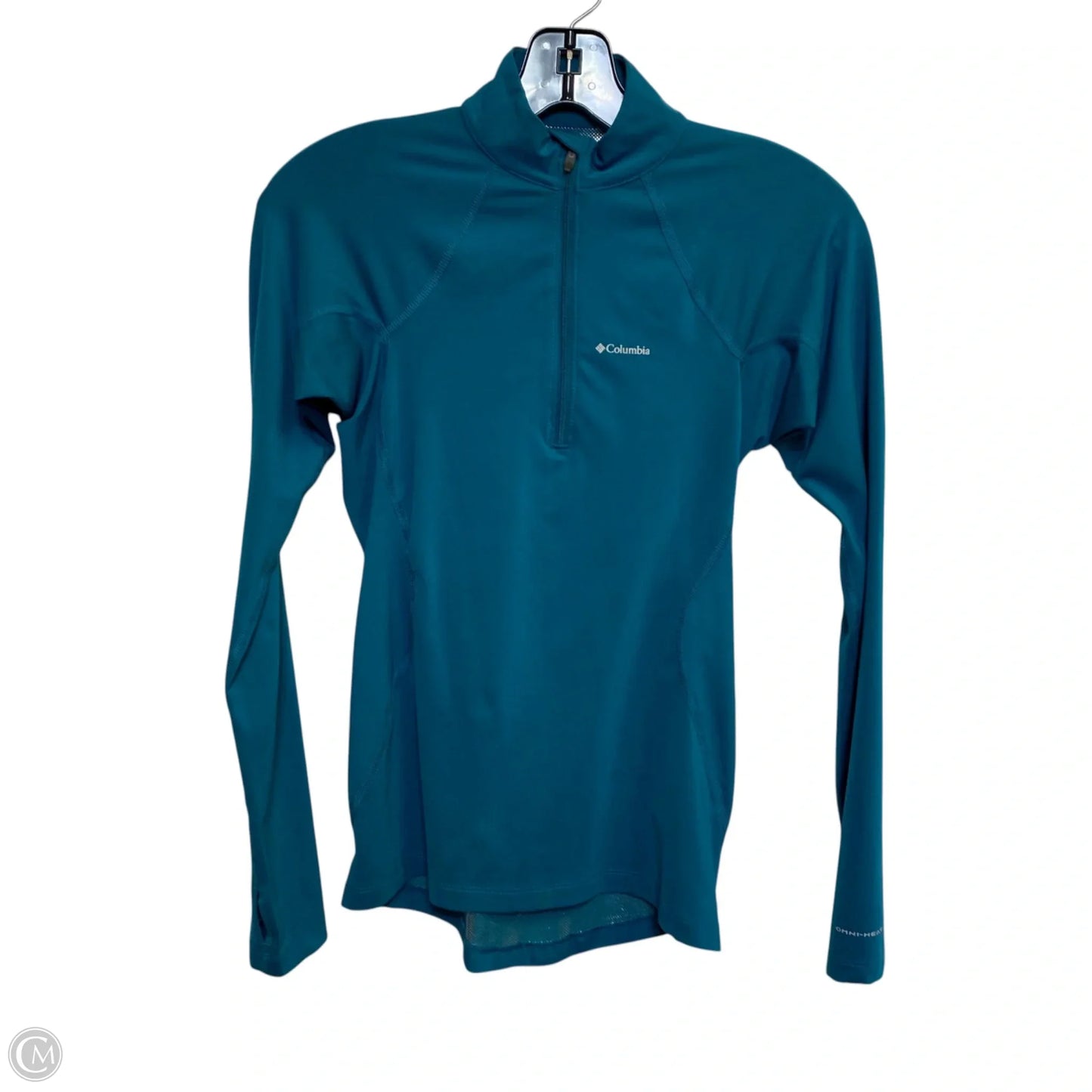 Athletic Top Long Sleeve Collar By Columbia In Green, Size: Xs