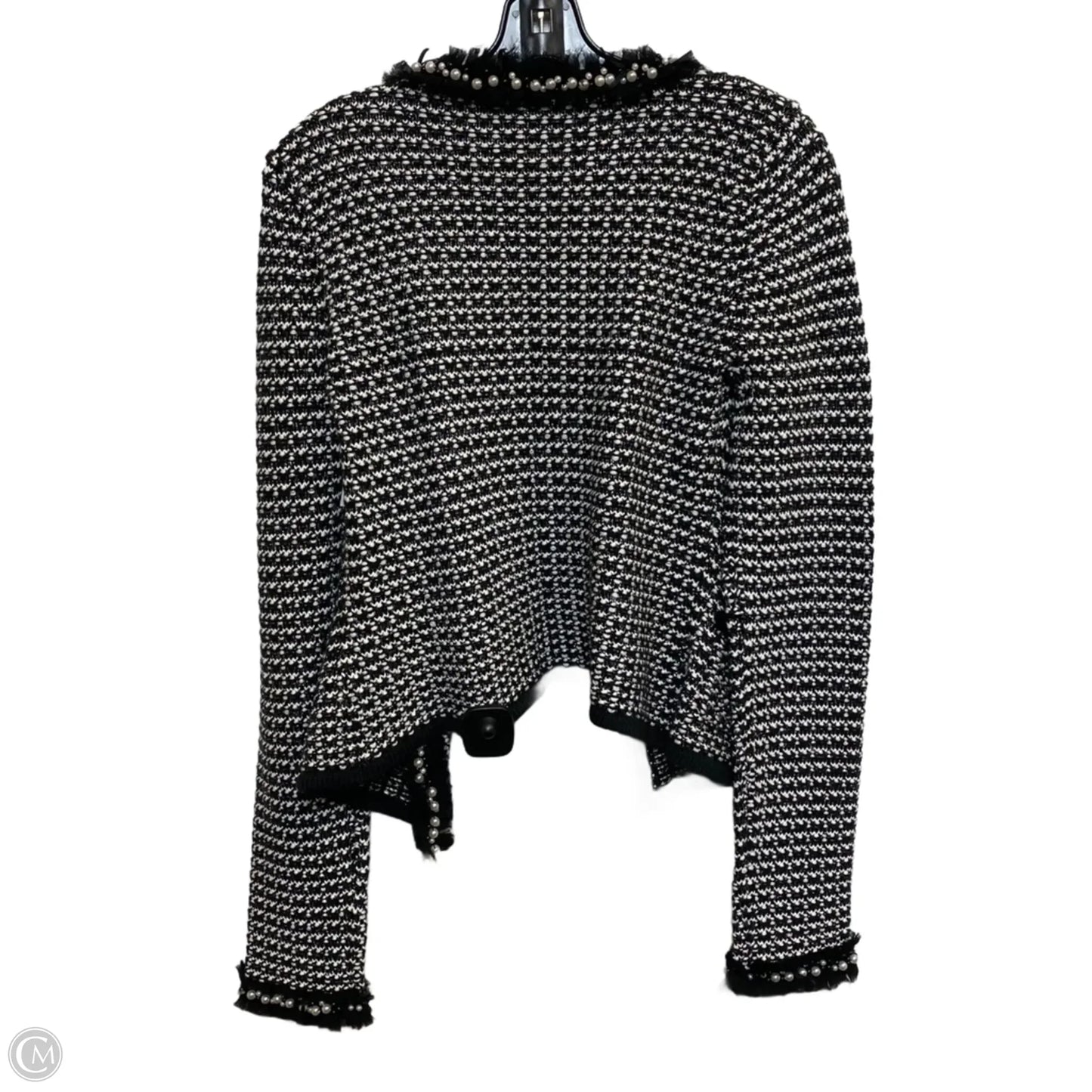Sweater Cardigan By White House Black Market In Black & White, Size: M