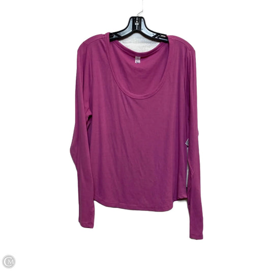 Athletic Top Long Sleeve Crewneck By Old Navy In Pink, Size: 2x