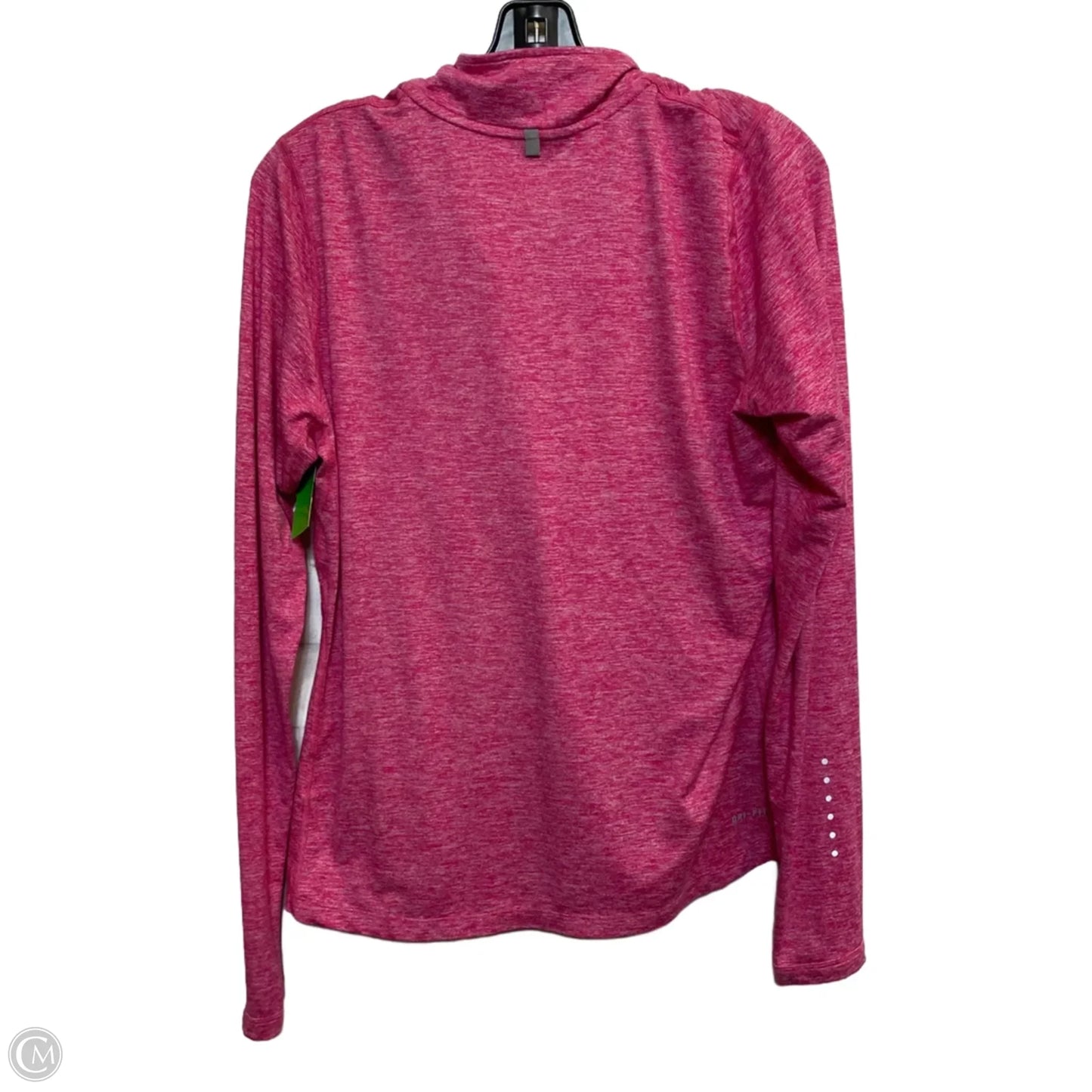 Athletic Top Long Sleeve Collar By Nike In Pink, Size: M