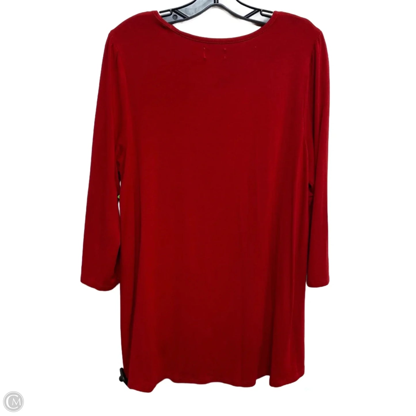 Top 3/4 Sleeve By Kim Rogers In Red, Size: M